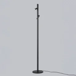 Helestra Coni LED-gulvlampe 2 spots 160cm sort