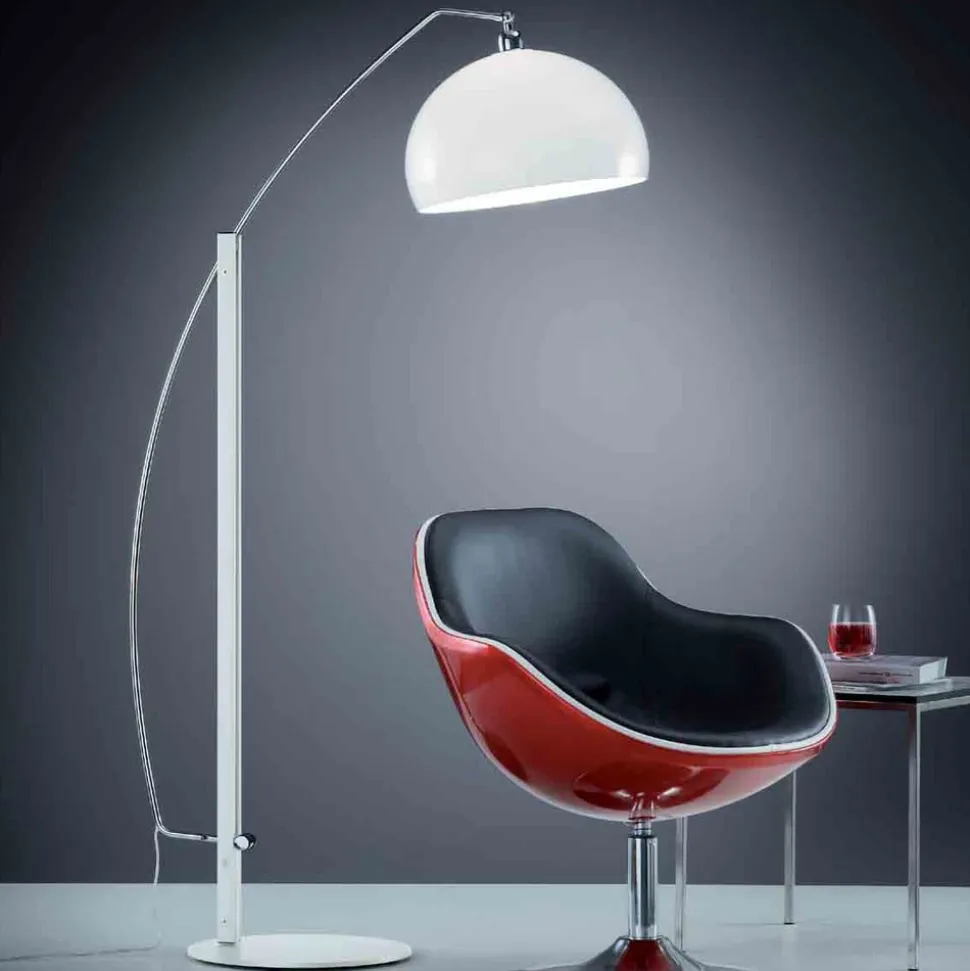 Helestra Doro-gulvlampe med akrylskærm, hvid