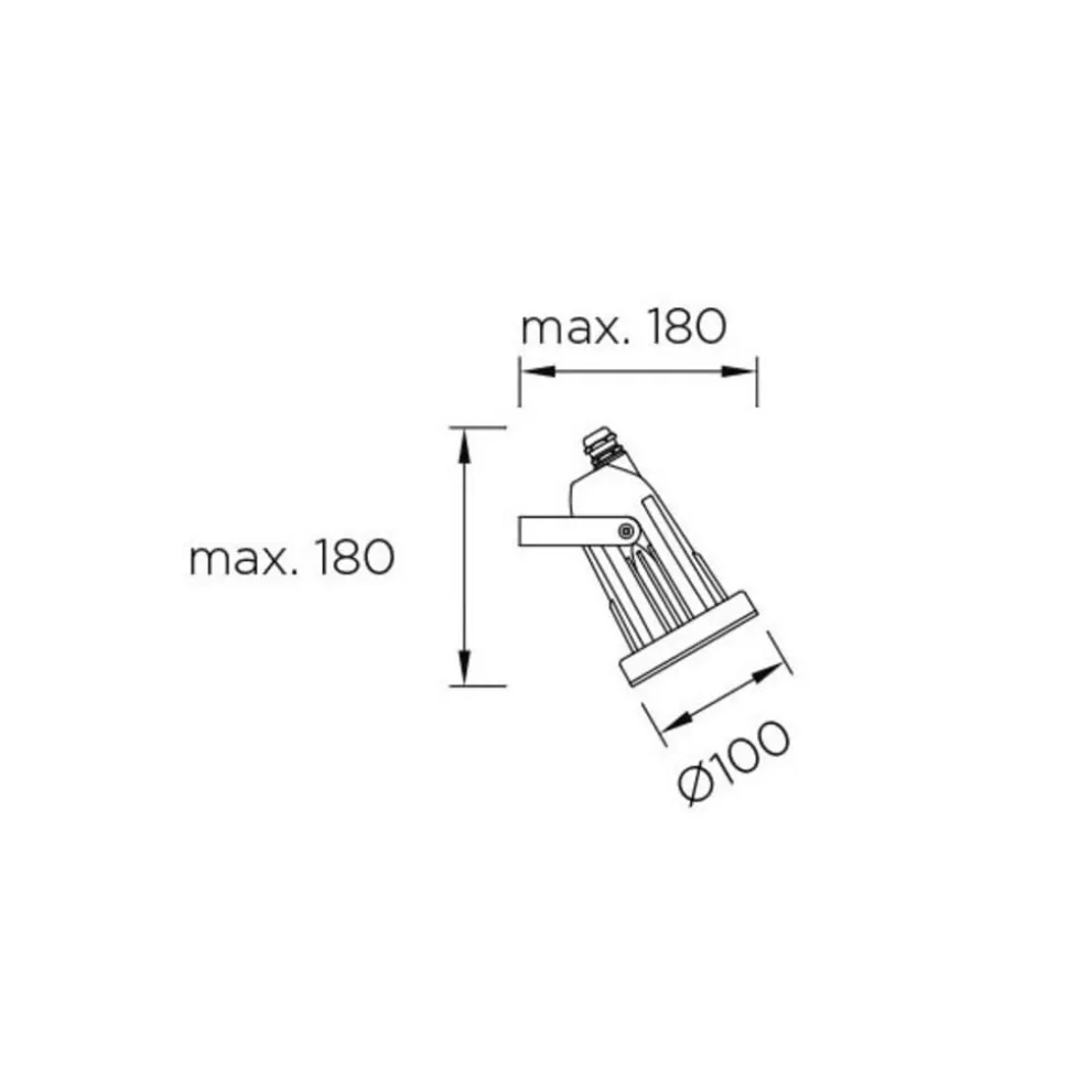 Helio robust drejbar udendørsspot, sort