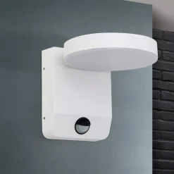 Hendryk LED-væglampe, udendørs med sensor, hvid