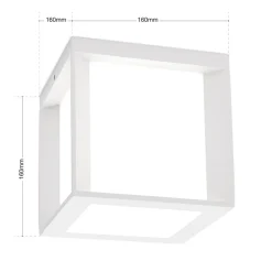 Henry udendørs væglampe, 16 x 16 x 16 cm, hvid