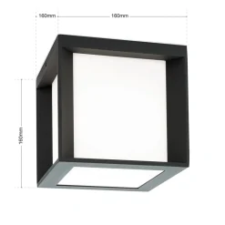 Henry udendørs væglampe, 16 x 16 x 16 cm, antracit