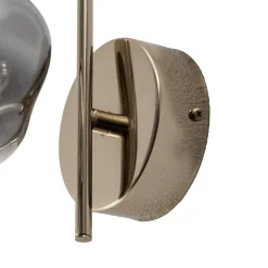 Herman væglampe, guldfarvet, højde 23 cm, glas, jern