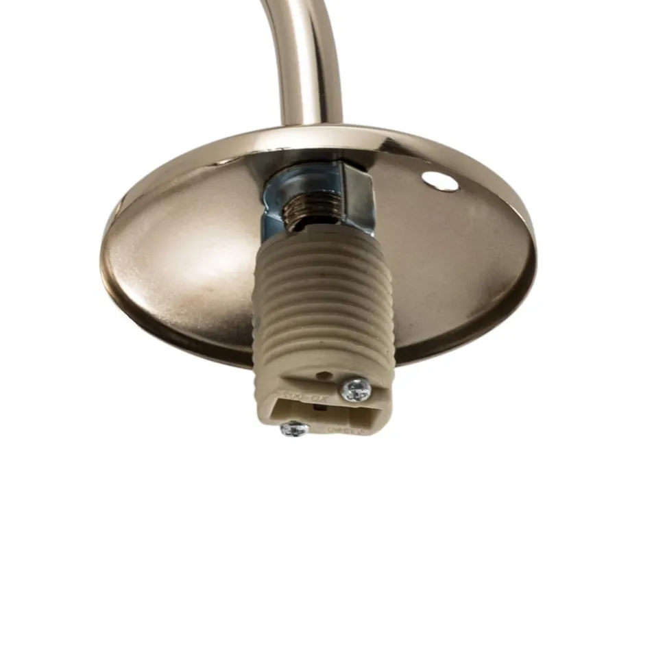 Herman væglampe, guldfarvet, højde 23 cm, glas, jern