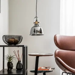 Hængelampe Amalfi, sølv, Ø 20 cm