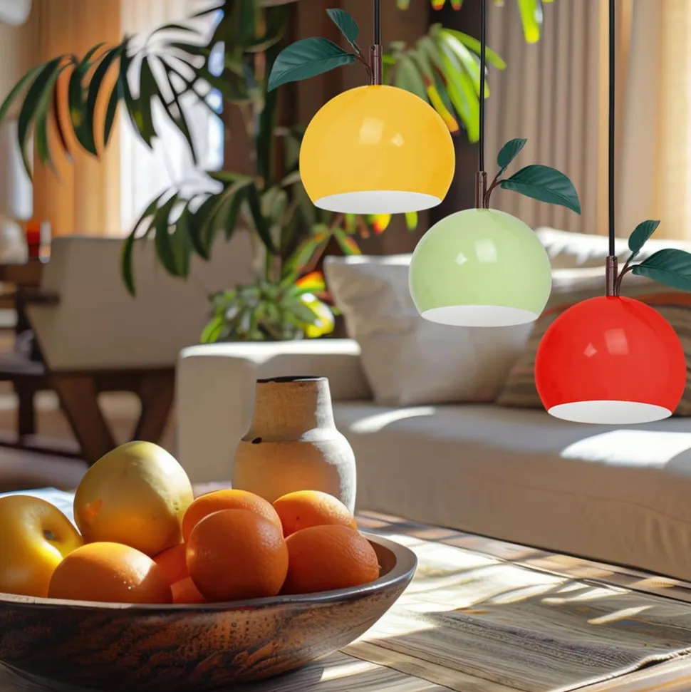 Hængelampe Apple mix, farverig, metal, Ø 42 cm, 3 lyskilder, E27