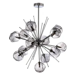 Hængelampe AV-1777-13K kromfarvet glas 13-flammet