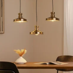 Hængelampe Berceste 9263, 3 lyskilder, antik messingfarvet, E27