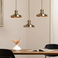 Hængelampe Berceste 9263, 3 lyskilder, antik messingfarvet, E27