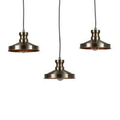 Hængelampe Berceste 9263, 3 lyskilder, antik messingfarvet, E27