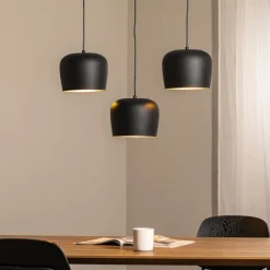 Hængelampe Berceste N-1410 sort metal 3 lyskilder lineær