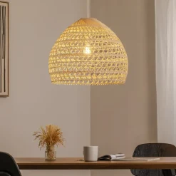 Hængelampe BOHO, Ø 60 cm, naturbrun, rattan, E27
