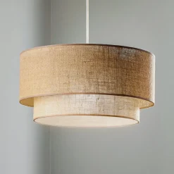 Hængelampe Boho jute naturbrun Ø45cm 1 lyskilde