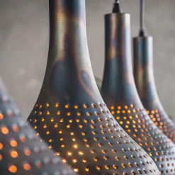 Hængelampe Bombur 4 lyskilder sortbrun