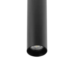 Hængelampe CAN, sort, højde 35 cm, Ø 6 cm, metal, GU10