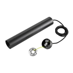 Hængelampe CAN, sort, højde 35 cm, Ø 6 cm, metal, GU10