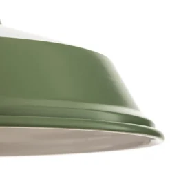 Hængelampe Class i metal, grøn/hvid