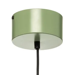 Hængelampe Class i metal, grøn/hvid