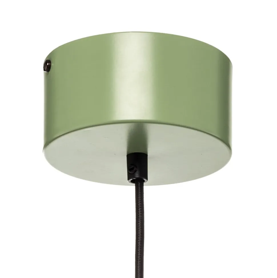 Hængelampe Class i metal, grøn/hvid