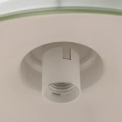 Hængelampe Class i metal, grøn/hvid