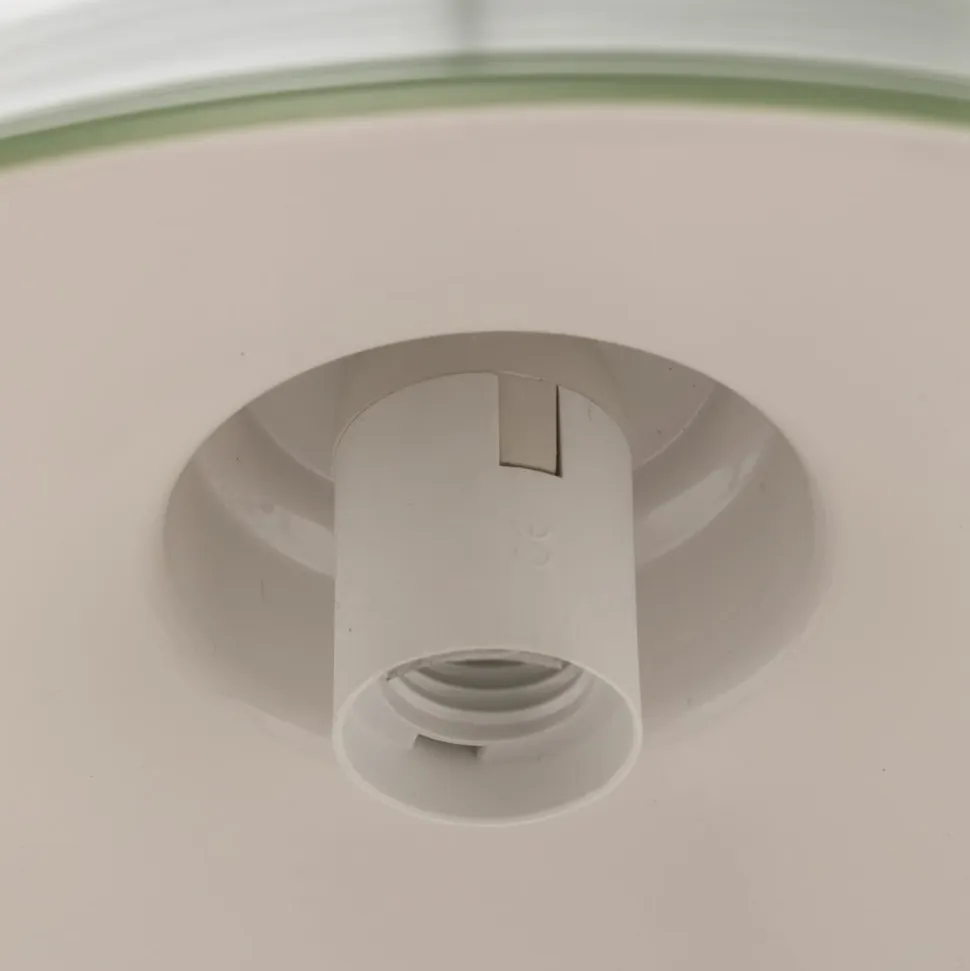 Hængelampe Class i metal, grøn/hvid