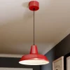 Hængelampe CLASS, rød/hvid, Ø 36 cm, metal