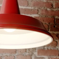 Hængelampe CLASS, rød/hvid, Ø 36 cm, metal