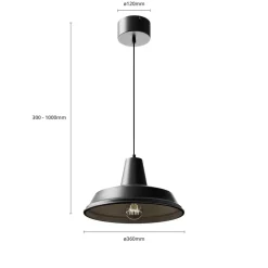 Hængelampe Class, sort/sort