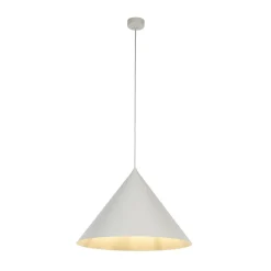 Hængelampe Cono, 1 lyskilde, Ø 50 cm, beige, E27