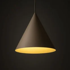 Hængelampe Cono, 1 lyskilde, Ø 25 cm, sand, E27