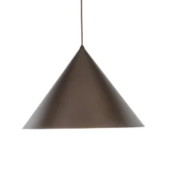 Hængelampe Cono, 1 lyskilde, Ø 50 cm, brun, E27