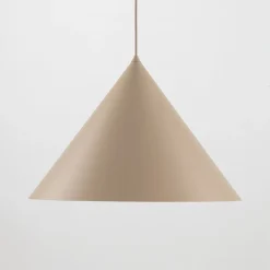 Hængelampe Cono, 1 lyskilde, Ø 50 cm, sand, E27