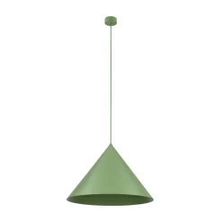 Hængelampe Cono, 1 lyskilde, Ø 50 cm, grøn, E27