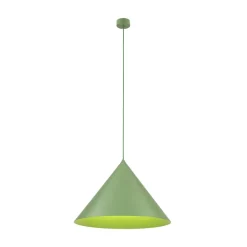 Hængelampe Cono, 1 lyskilde, Ø 50 cm, grøn, E27