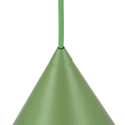 Hængelampe Cono, 1 lyskilde, Ø 25 cm, grøn, E27
