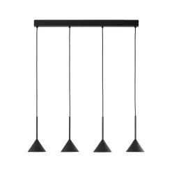 Hængelampe Cono Mini, 4 lyskilder, sort, E27