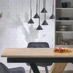 Hængelampe Cono Mini, 6 lyskilder, sort, E27