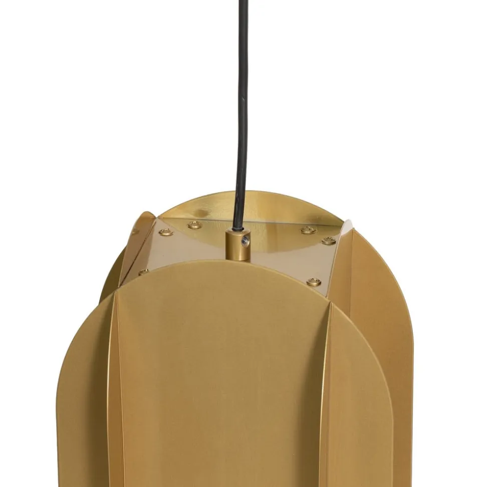 Hængelampe Corner, guldfarvet, højde 35 cm, metal, E27