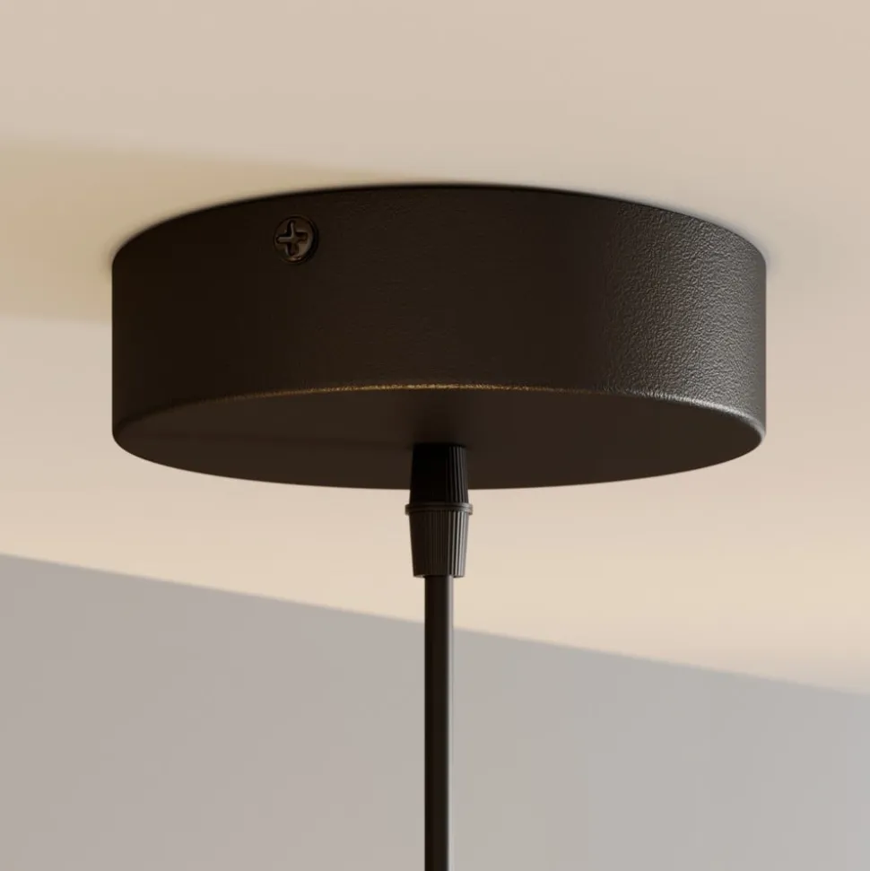 Hængelampe Cubus, rav, glas, Ø 30 cm, E27