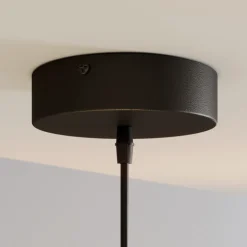 Hængelampe Cubus, røggrå, glas, Ø 30 cm, E27