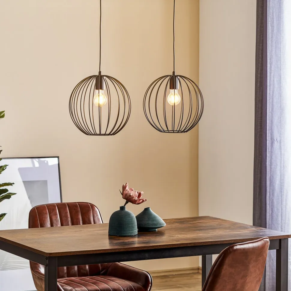 Hængelampe Cumera 2 lyskilder, lang, Ø skærm 30 cm