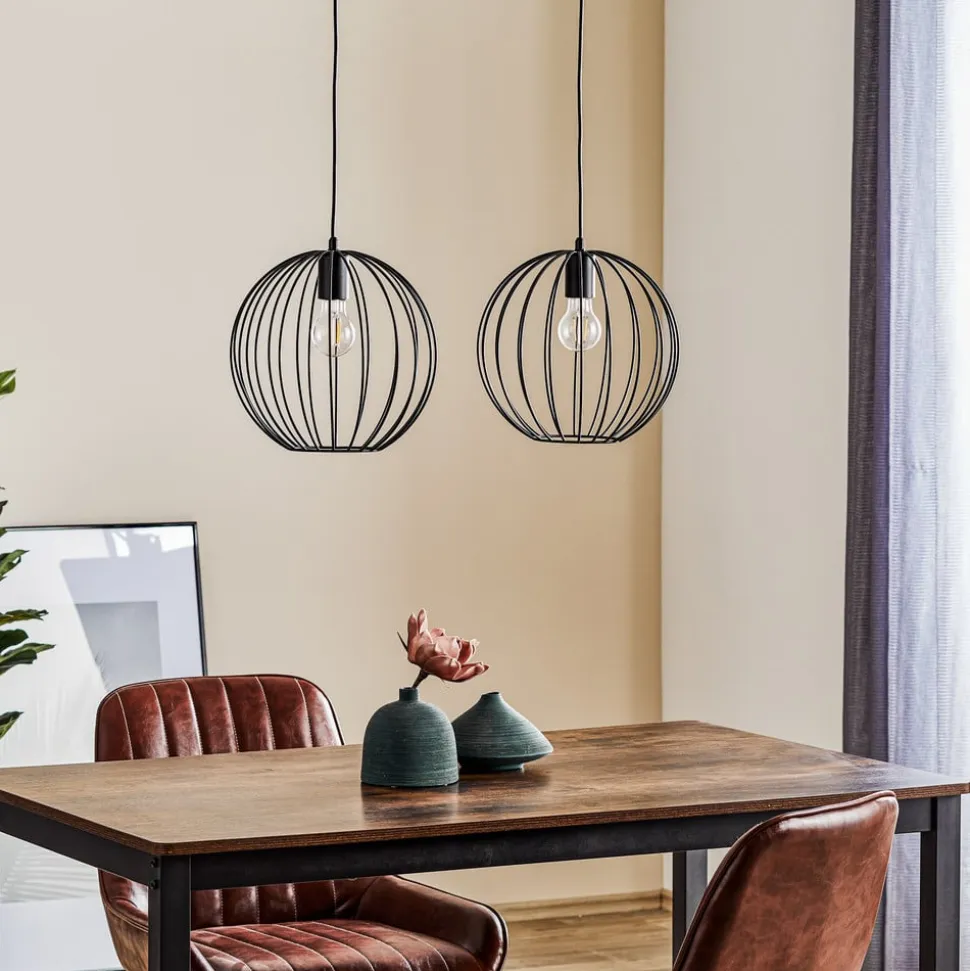 Hængelampe Cumera 2 lyskilder, lang, Ø skærm 30 cm