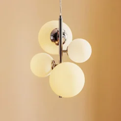 Hængelampe Dione, 4 lyskilder, krom