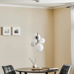 Hængelampe Dione, 4 lyskilder, krom