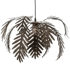 Hængelampe Dubai, palmedekor, Ø 46 cm, bronze