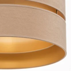 Hængelampe Duo, beige/guld, Ø40cm, 1 lyskilde