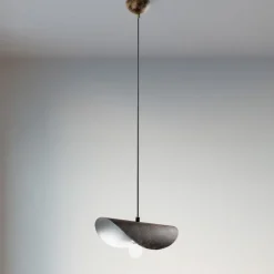 Hængelampe Eger, 1 lyskilde, antikbrun, metal, E27