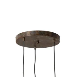 Hængelampe Eger, 3 lyskilder, sort, metal, Ø 50 cm