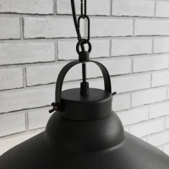 Hængelampe Iron, sort/hvid