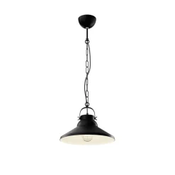 Hængelampe Iron, sort/hvid